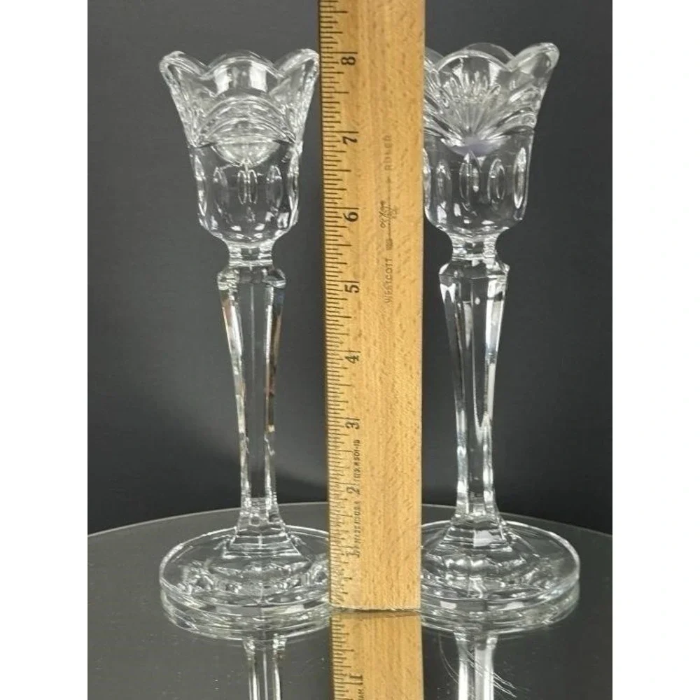 Pair‎ Marquis by Waterford Crystal Candlesticks 8